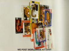 Eleven Joal, Cararama and other diecast model construction vehicles, all in original boxes.
