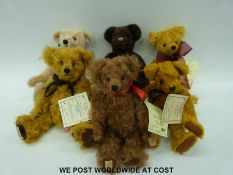 Six Deans Rag Book teddy bears, Scottish Bear, Frank, Robert, Humphrey, Nicholas and Hot Chocolate,
