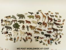 Over 80 Britains and similar lead farm and zoo animals