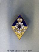 An unusual Sussex Yeomanry enamel lapel/buttonhole badge