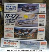 Four Academy Minicraft 1:72 scale model aircraft kits, all in original boxes,