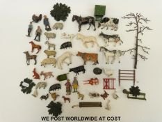Over 30 Britains and other lead farm animals and accessories