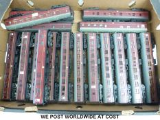 Seventeen Midland Region BR MK 1 Hornby and similar 00 gauge carriages