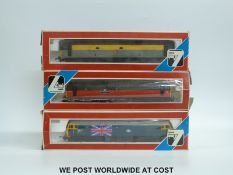 Three Lima 00 gauge CO-CO diesel locomotives, 'Valiant' 50015,