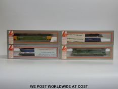 Four Lima 00 gauge diesel locomotives,