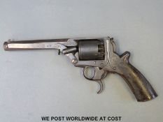 A 54 bore Tranter patent first model five shot percussion revolver retailed by H & J Vincent