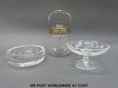 An Art Nouveau WMF art glass biscuit barrel,