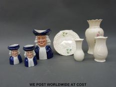 A collection of ceramics to include Belleek,
