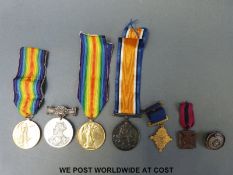 A pair of WWI medals awarded to 97174 Gnr. A. Avis R.