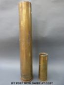 A 'wombat' 120mm shell case dated 1980 by repute brought back in 1991 from the Gulf,