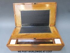 A 19thC brass inlaid writing slope