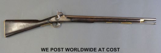 Collis Birmingham Native Mounted Police smooth bore percussion hammer action carbine with named