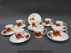 Susie Cooper for Wedgwood Corn Poppy tea ware