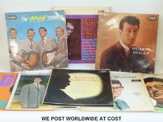 Ten LPs by Buddy Holly mostly original Coral pressings,