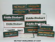 Thirteen Atlas Editions diecast model Eddie Stobart lorries,