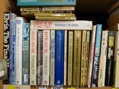 A collection of paperback Elvis related books to include 'The Boy Who Would Be King' etc.