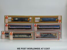 Six Lima 00 gauge diesel locomotives, 'The Burma Star' 33056, 'Isle of Grain' 33050,