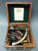 Ross of London cased sextant with certificate dated 1903