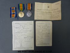 A pair of WWI medals awarded to 120785 GNR F.