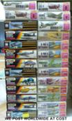 Twenty six Matchbox 1:72 scale model aircraft kits,