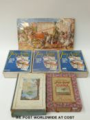 Six vintage jigsaw puzzles including ' A Present From Caesar',