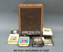 Carltone eight track player and speaker with tapes