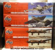 Four Airfix 1:72 scale model aircraft kits,