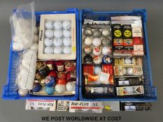 A large collection of boxed, branded and advertising golf balls including Dunlop, Pinnacle,