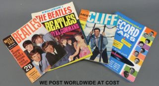 A small collection of 1960s magazines, The Beatles,