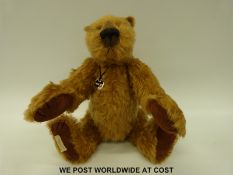 Deans Rag Book Callum teddy bear with jointed limbs and velvet pads,