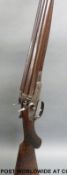 William Rochester Pape 12 bore side by side hammer action shotgun,
