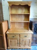 A pine dresser (W100 x D46 x H184cm)