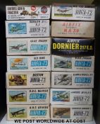 Fourteen Airfix 1:72 scale model aircraft kits,
