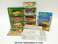 Ten Corgi diecast model vehicles and vehicle sets including The Beatles Collection, Eddie Stobart,
