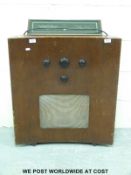 Murphy 188 floor standing radio of curved design with decorative glass plinth