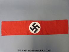 A Nazi German armband with label verso
