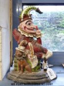 A painted cast iron doorstop 'Punch' height 32cm