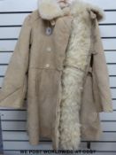 A mid to late 20th century Russian Army bekesha winter sheepskin coat