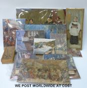 Eleven wooden jigsaw puzzles including double sided examples, Royal Visit to India, Tudor Scenes,