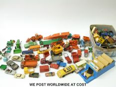 A large collection of mainly Matchbox diecast model vehicles