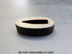 Japanese Edo period fuchi with hammered decoration.