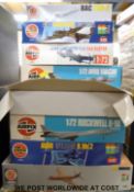 Eight Airfix 1:72 scale model aircraft kits,