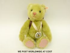 Steiff Original 1998/99 Steiff Club edition Grun 30 Teddy Bear with green mohair, jointed limbs,