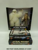 Three Star Wars Action Collection and Collectors Series action figure sets comprising Luke