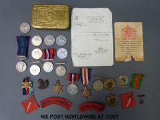 A George VI General Service Medal with Palestine 1945-48 clasp, marked 14945388 Spr C.M. Tennant R.