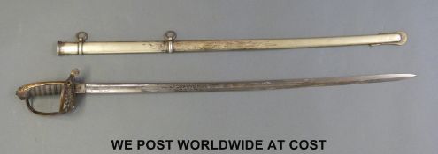An 1882 pattern British Infantry officer's sword with VR cypher and motto 'posse ad esse',