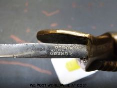 A reproduction Baker 2nd pattern Infantry rifle sword bayonet stamped Osborn and Gunby to blade