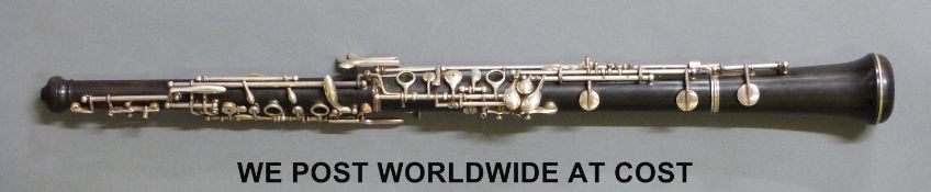 French rosewood oboe by Marigaux, SML Paris, France, no.