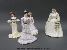 Coalport figurines including Diana, Eugenie,