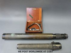 A Ross of London military telescope together with a further scope marked tel sightg No 50 x 1.